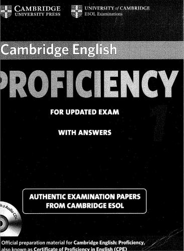 Cambridge English Proficiency 1 for Updated Exam Student's Book with Answers