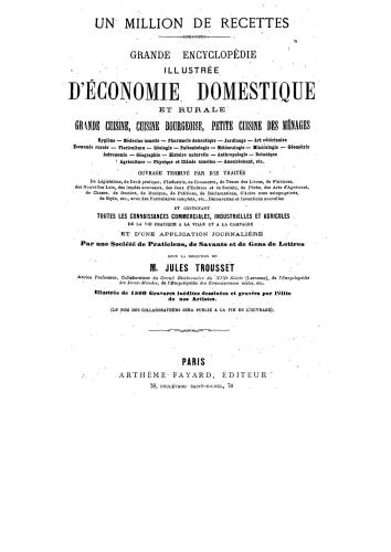 Grande encyclopedie illustree d'economie domestique et rurale vol.1 /Иллюстрированная энциклопедия ведения сельского домашнего хозяйства Том 1