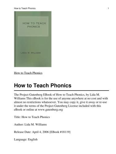 How to Teach Phonics