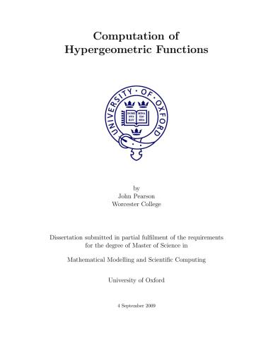 Computation of Hypergeometric Functions