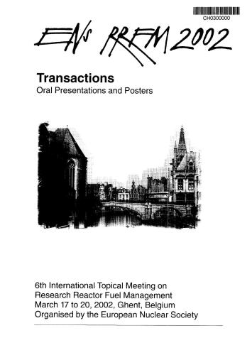 Research Reactor Fuel Management 6 (RRFM 2002)