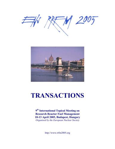 Research Reactor Fuel Management 9 (RRFM 2005)