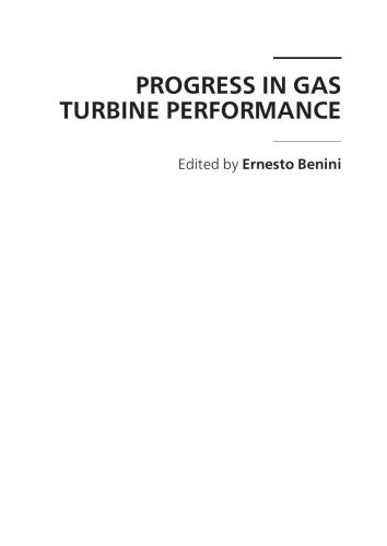 Progress in Gas Turbine Performance