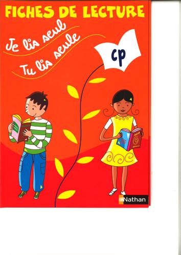 Fiches de lecture. Je lis seul, Tu lis seule. CP