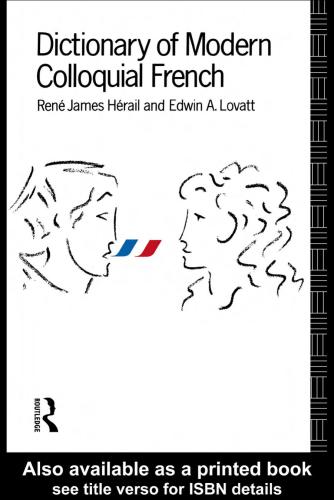 Dictionary of Modern Colloquial French