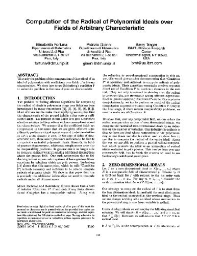 Radical of polynomial ideals over arbitrary fields