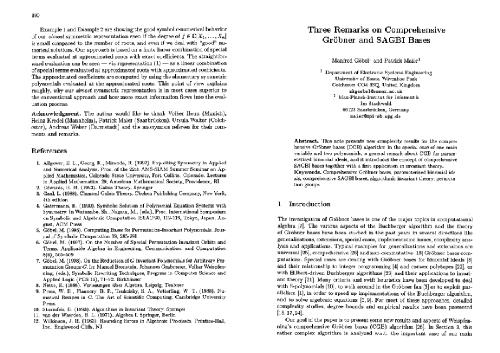 Remarks on comprehensive Groebner and SAGBI bases