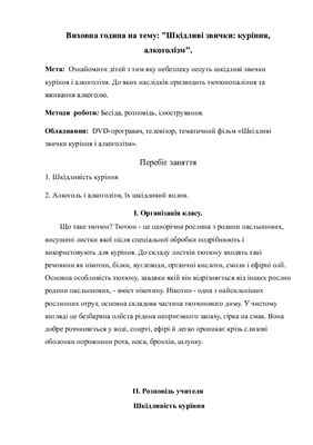 Шкідливі звички: куріння, алкоголізм