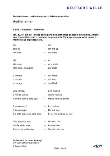 Deutsche Welle Treinador de Pronuncia