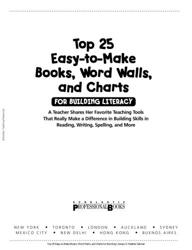 Top 25 Easy-to-Make Books, Word Walls and Charts for Building Literacy
