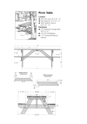 Picnic table and benches