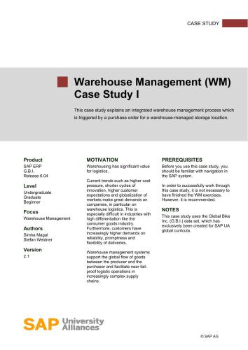 SAP Warehouse Management Exercises