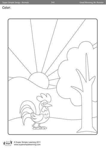 Super Simple Songs Animals Activity Sheets