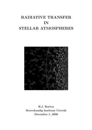 Radiative transfer in stellar atmospheres