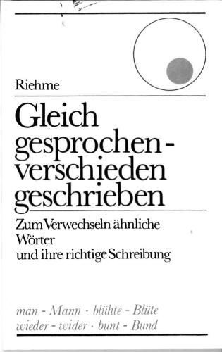 Gleich gesprochen, verschieden geschrieben