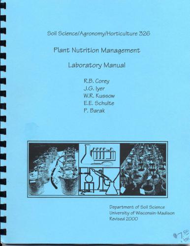 Plant Nutrition Management. Laboratory Manual