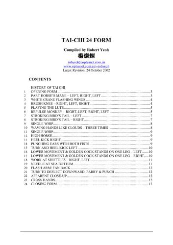 Tai-Chi 24 Form