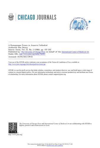 A Romanesque Fresco in Auxerre Cathedral