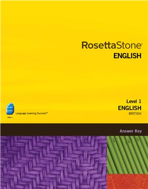 Rosetta Stone. English (British). Level 1 - Answer Key for the tests book