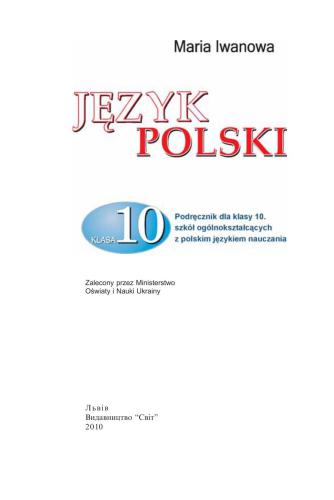 Język polski. Klasa 10