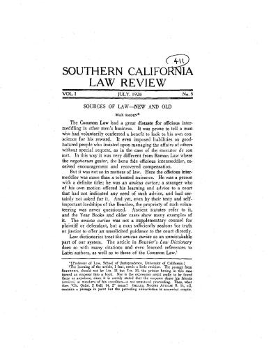 Sources of law - new and old