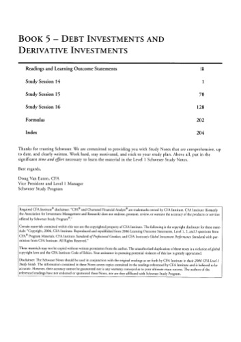 Cfa Schweser Study Notes 2006. Level 1. Book 5