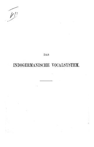 Das indogermanische Vocalsystem