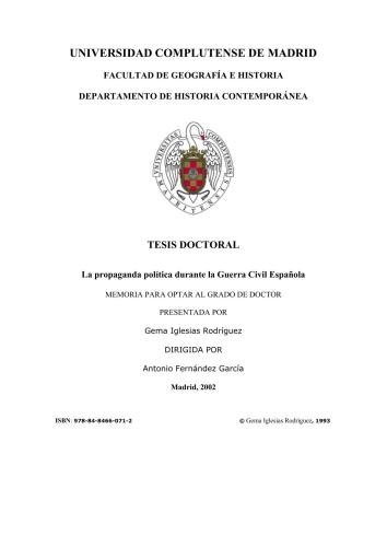 La propaganda política durante la Guerra Civil Española