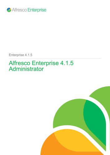 Alfresco Enterprise 4.1.5 Administrator