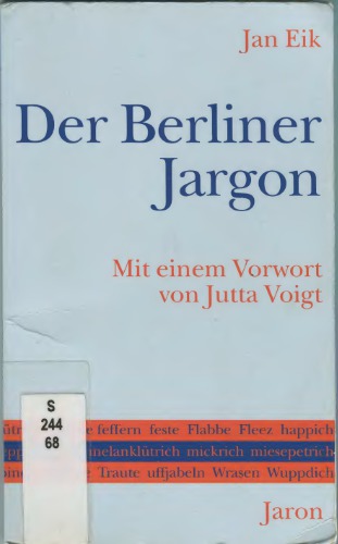 Der Berliner Jargon