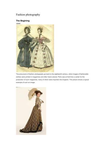 Fashion photography 1800-2006
