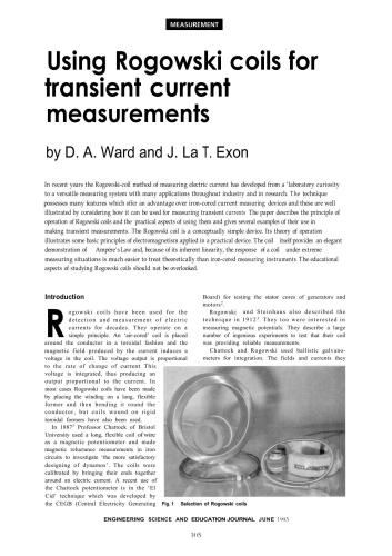 Using Rogowski coils for transient current measurements