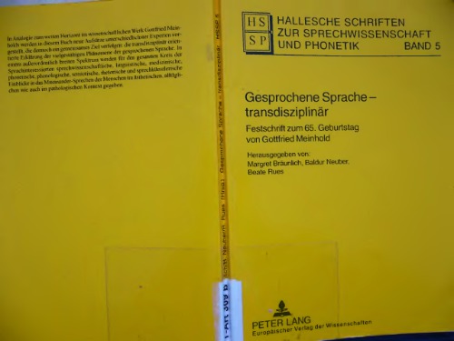 Hallesche Schriften zur Sprechwissenschaft und Phonetik Band 5