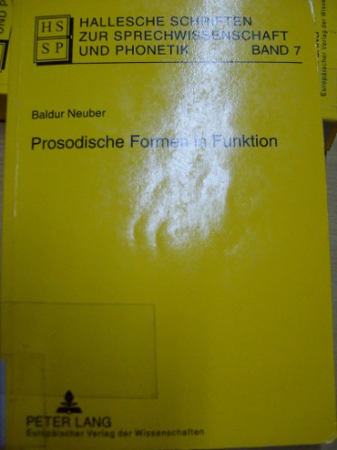 Hallesche Schriften zur Sprechwissenschaft und Phonetik Band 7