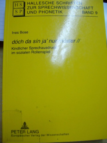 Hallesche Schriften zur Sprechwissenschaft und Phonetik Band 9