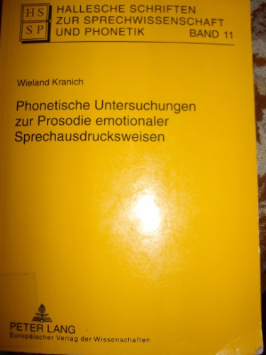 Hallesche Schriften zur Sprechwissenschaft und Phonetik Band 11