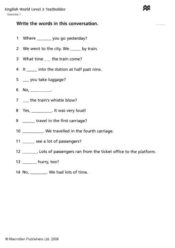 English World 3 Tests Units 7-9