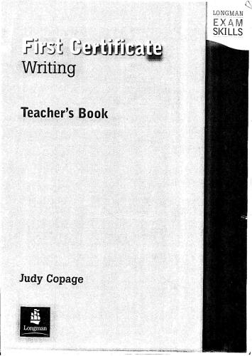 First Certificate Writing Teacher's book