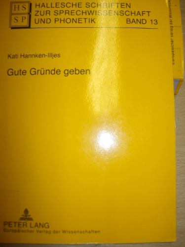 Hallesche Schriften zur Sprechwissenschaft und Phonetik Band 13