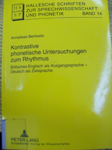 Hallesche Schriften zur Sprechwissenschaft und Phonetik Band 14