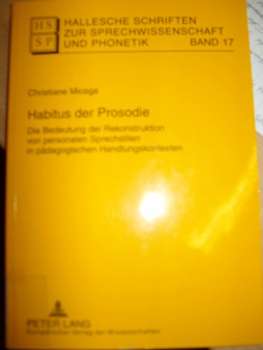 Hallesche Schriften zur Sprechwissenschaft und Phonetik Band 17