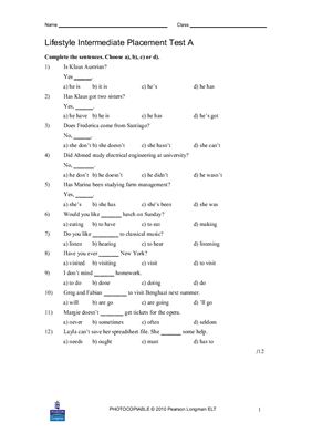 Lifestyle Intermediate Test Master CD-Rom