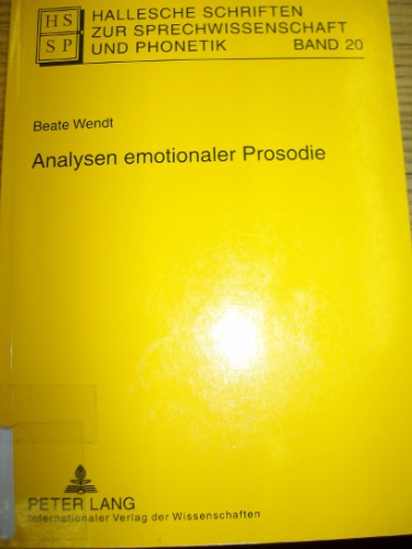 Hallesche Schriften zur Sprechwissenschaft und Phonetik Band 20