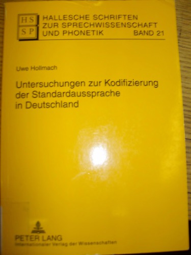 Hallesche Schriften zur Sprechwissenschaft und Phonetik Band 21