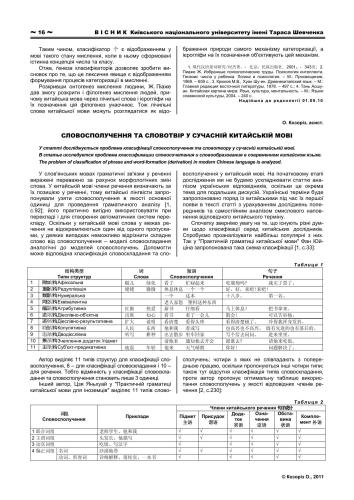 Словосполучення та словотвір у сучасній китайській мові Word-combination and word-formation in the modern Chinese language