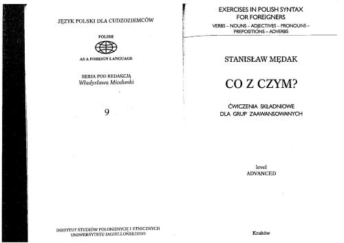 Co z czym? Ćwiczenia składniowe dla grup zaawansowanych