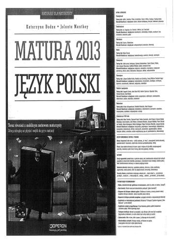 Język polski. Materiały dla maturzysty. Matura 2013