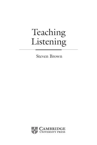 Teaching Listening