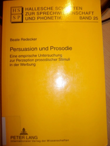 Hallesche Schriften zur Sprechwissenschaft und Phonetik Band 25