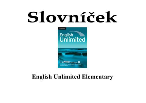 English Unlimited. Bilingual Wordlists